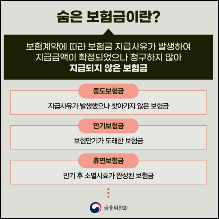  숨은보험금 찾기, 내보험 찾아줌 조회 방법