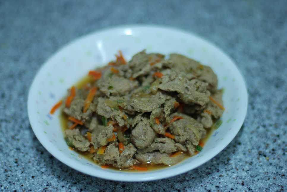  담백하고 맛있는 돼지고기 안심 불고기