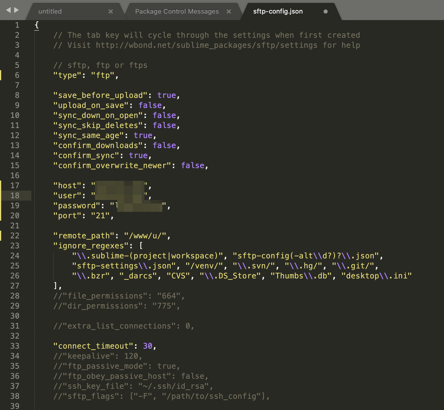 sublime text sftp setup