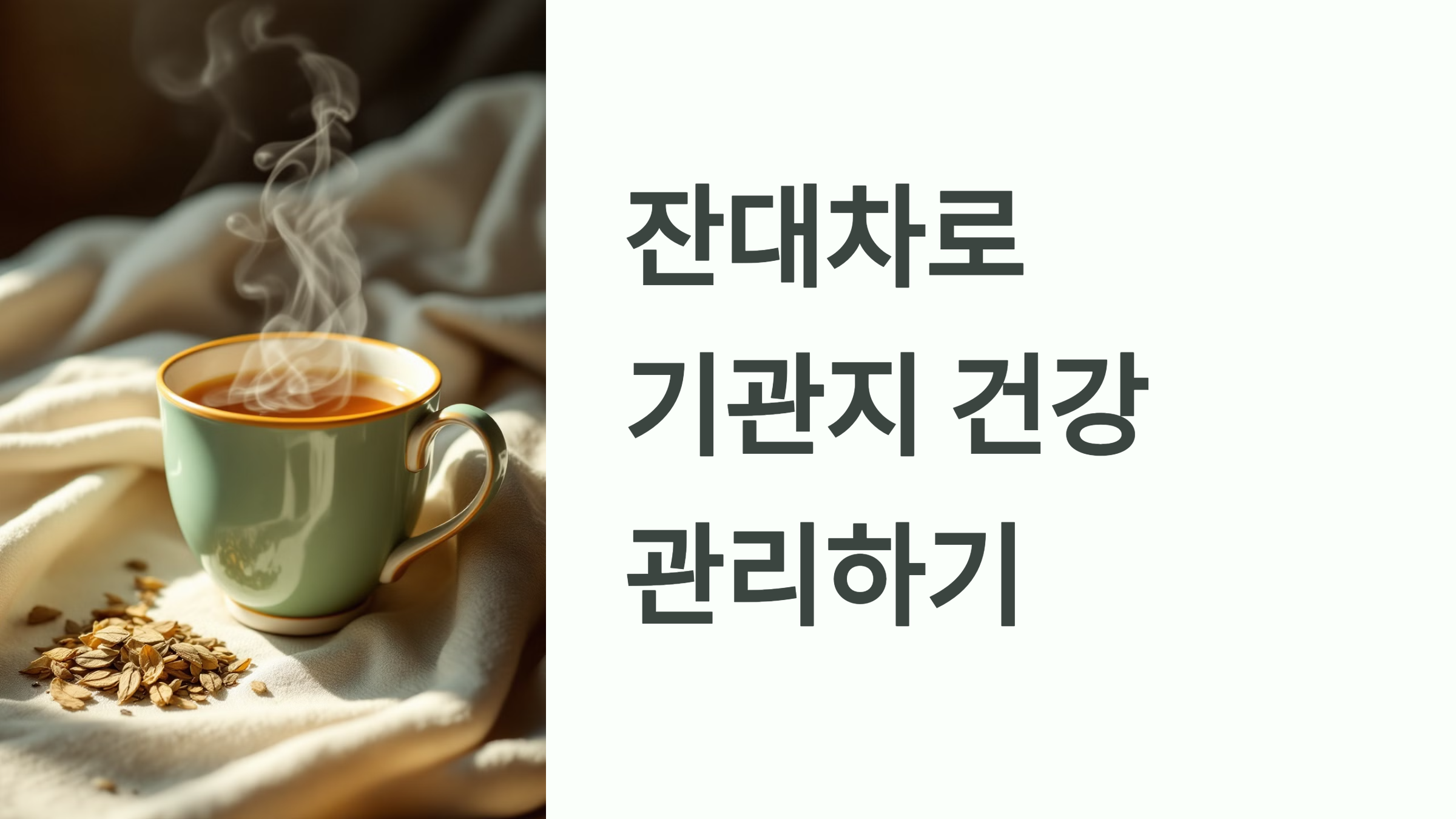 잔대차로 기관지 건강 관리하기 PPT 이미지