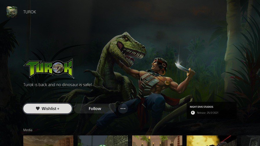  튜록 Turok 1 및 2가 PS4 용 2 월 출시일과 함께 PlayStation Store에 노출