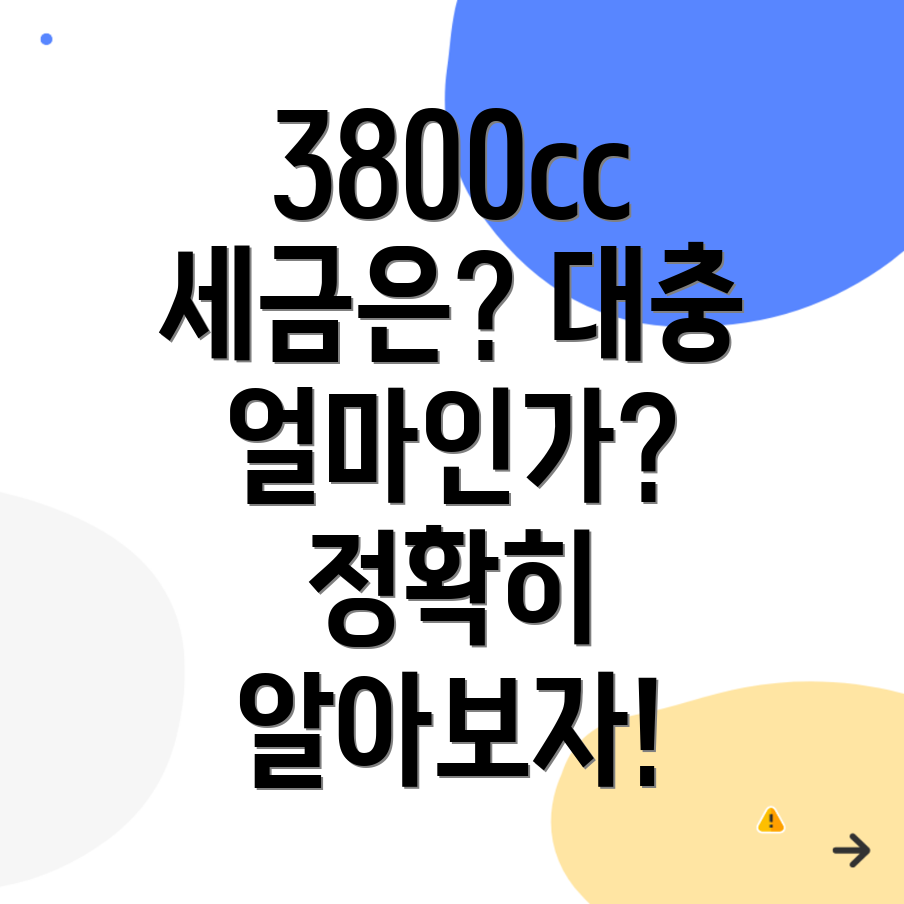 3800cc 차량세금