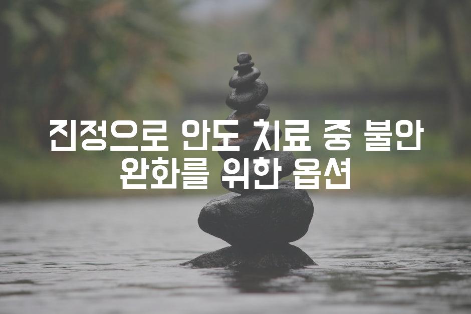 진정으로 안도 치료 중 불안 완화를 위한 옵션