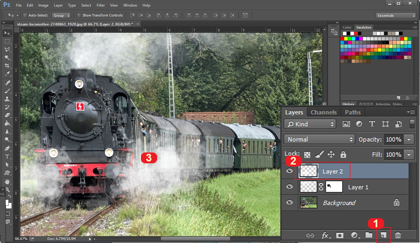 포토샵 연기효과