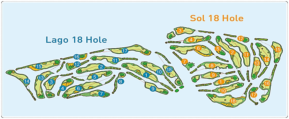 솔라고CC 골프 코스 전체 조감도