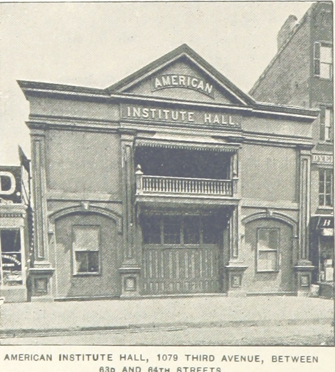 1890년 American Institute Hall