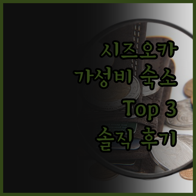 시즈오카 여행객 필독 가성비 갑 숙소