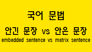  [국어 문법] 안긴 문장과 안은 문장 개념과 예시