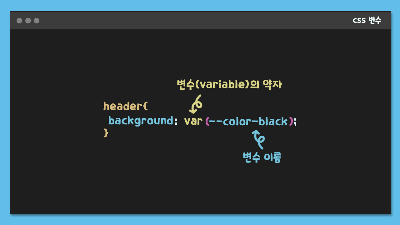변수를 사용한 모습