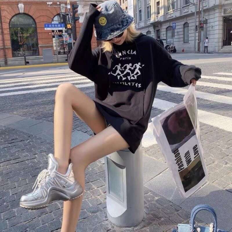  [BALENCIAGA] 발렌시아가 MARATHON 마라톤 스웨트 셔츠 후드 티셔츠 641679 TJVI7 4866 (2 COLOR)