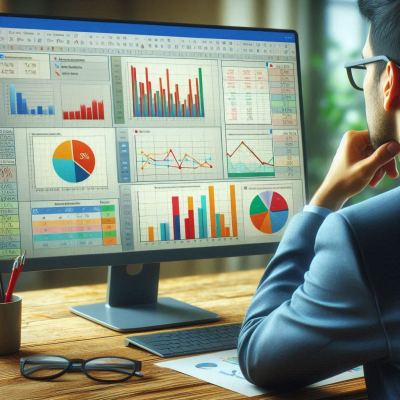 다양한 데이터를 시각적으로 분석하는 모습입니다.