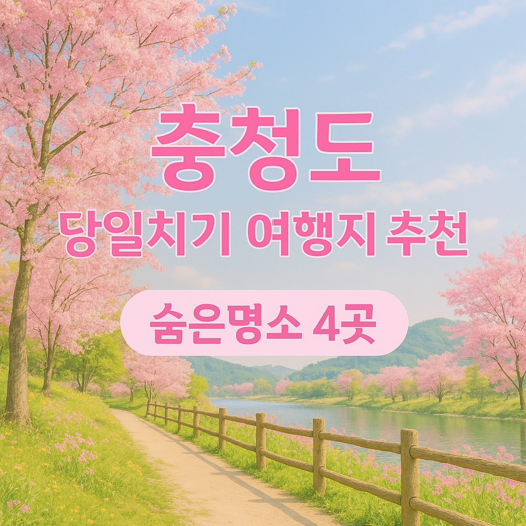 충청도 당일치기 여행지 추천 코스 4곳, 하루만에 다녀올 수 있는 숨은 명소