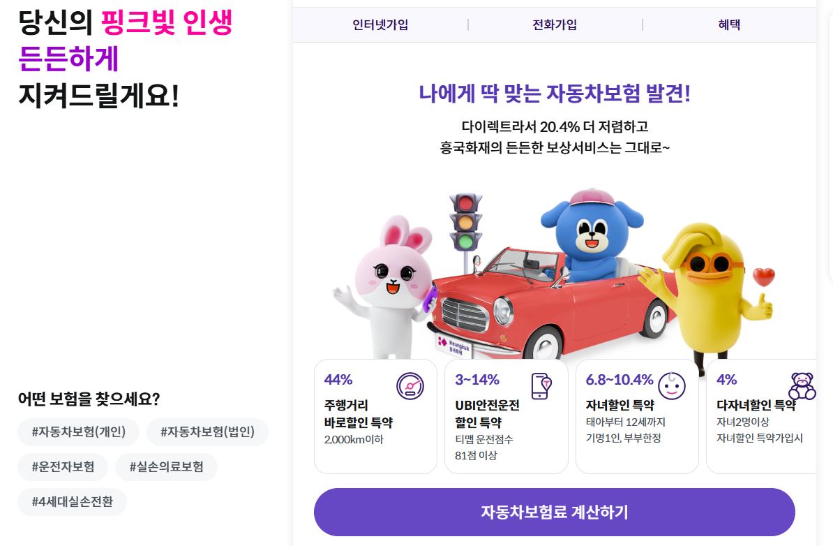 흥국화재 다이렉트 자동차보험