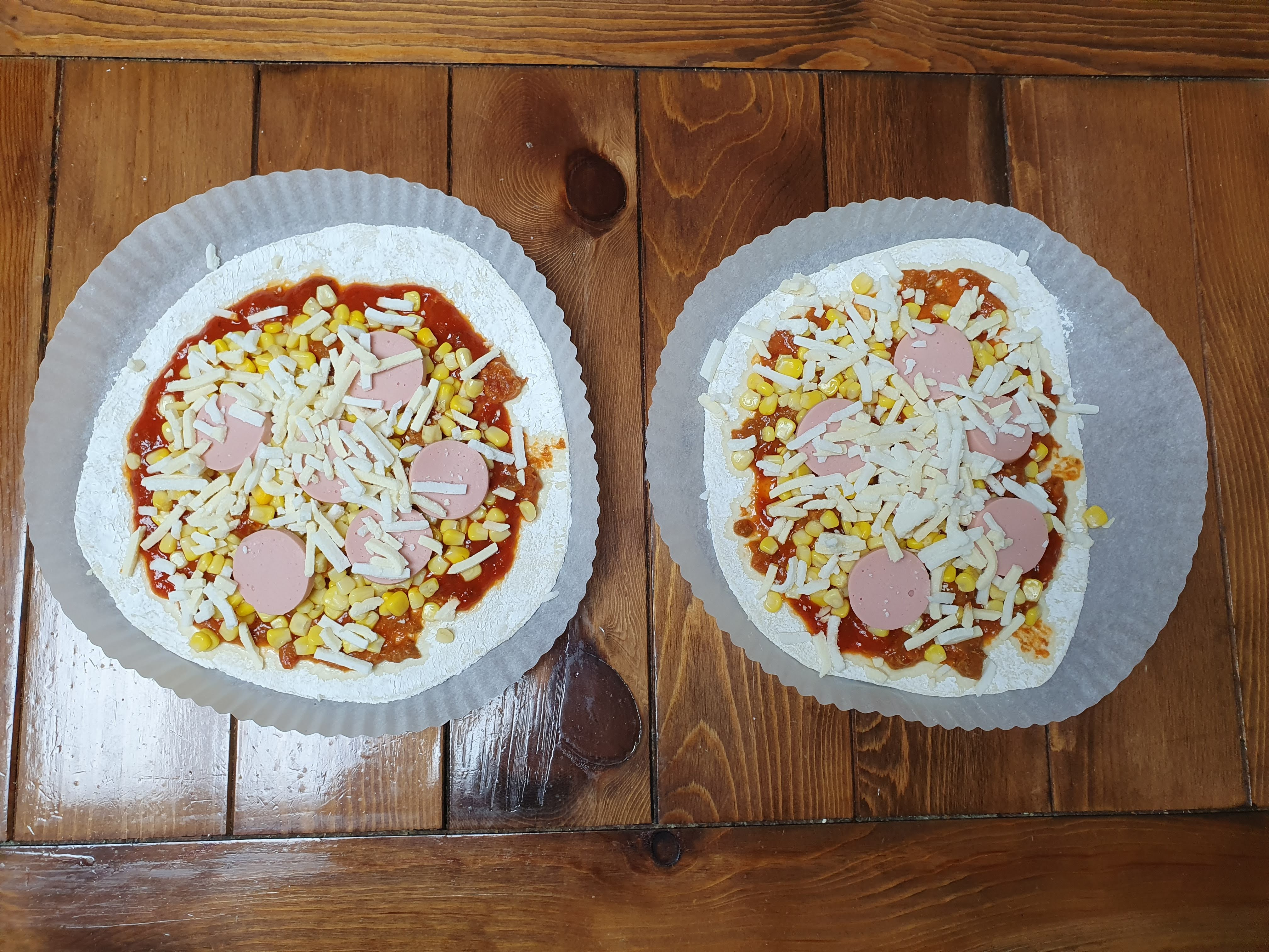 소시지콘 피자