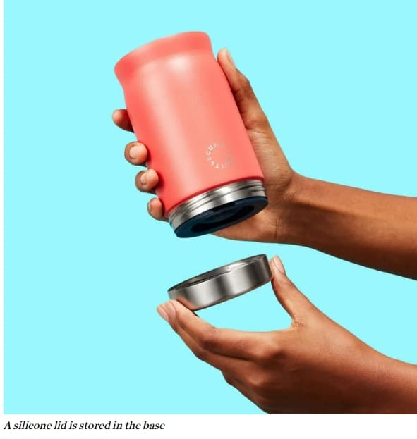 [아이디어] 재사용 가능한 물병과 커피 컵이 하나 Seymourpowell designs two-in-one reusable water bottle and coffee cup