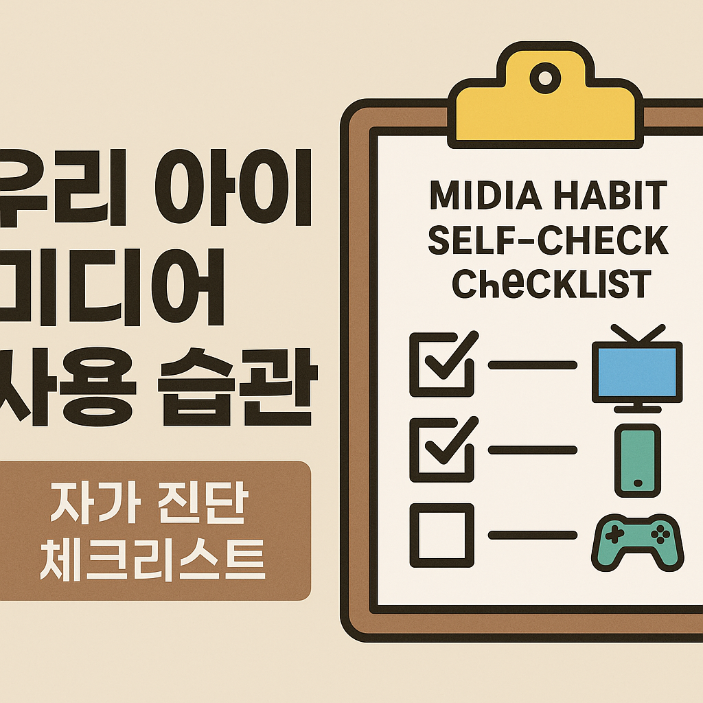 우리 아이 미디어 사용 습관, 자가 진단 체크리스트