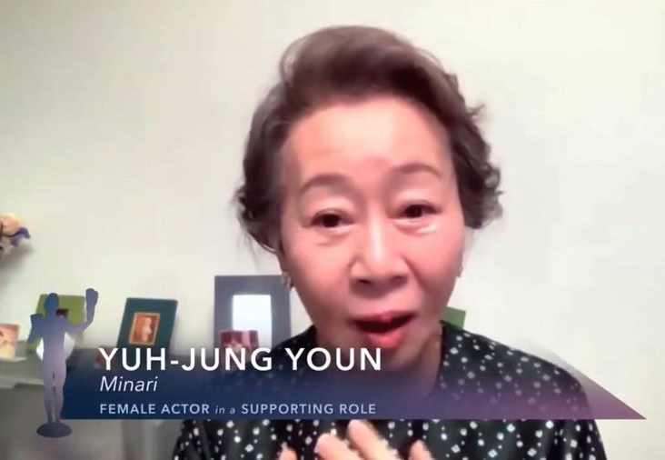  윤여정 배우님 영화'미나리'로 한국 배우 최초 미국배우조합상에서 여우조연상 수상
