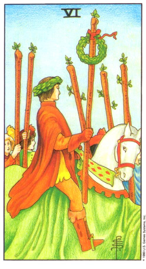  [마이너/완드/정방향] Six of Wands (완드 6번) 해석/풀이/키워드/정리
