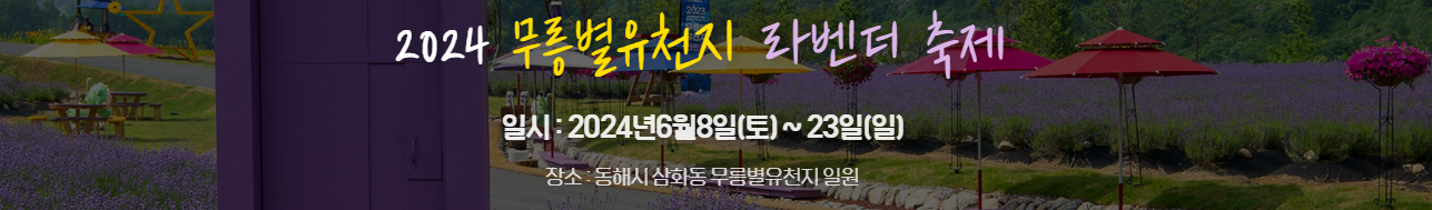 무릉별 유천지 라벤더 축제 바로가기