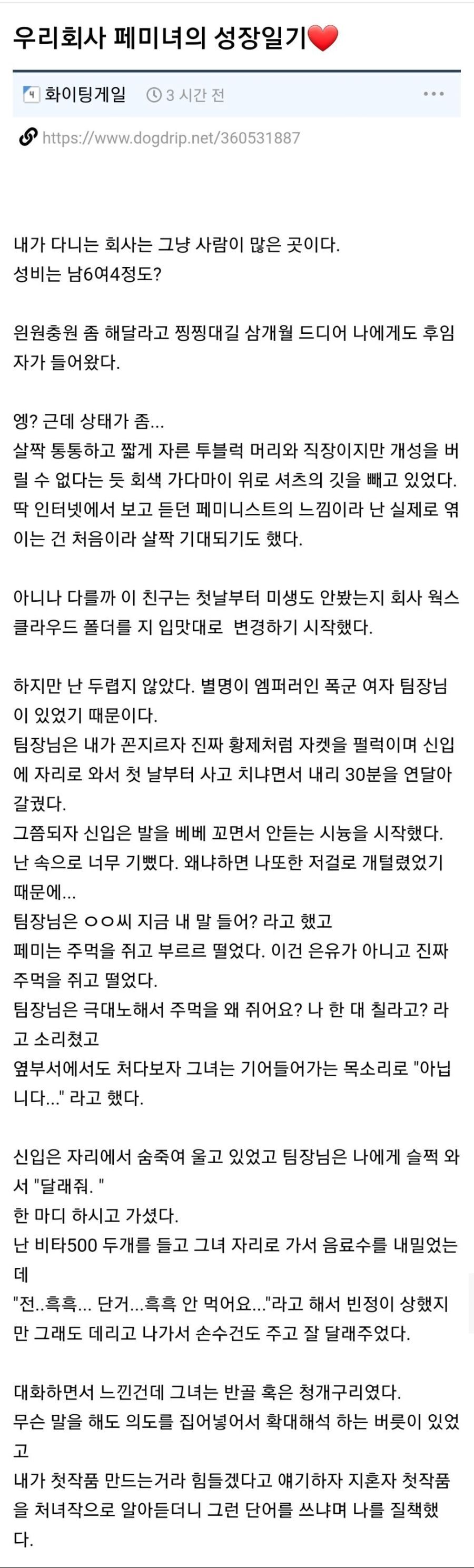  페미니스트녀 조교 시키기 ㅋㅋㅋ