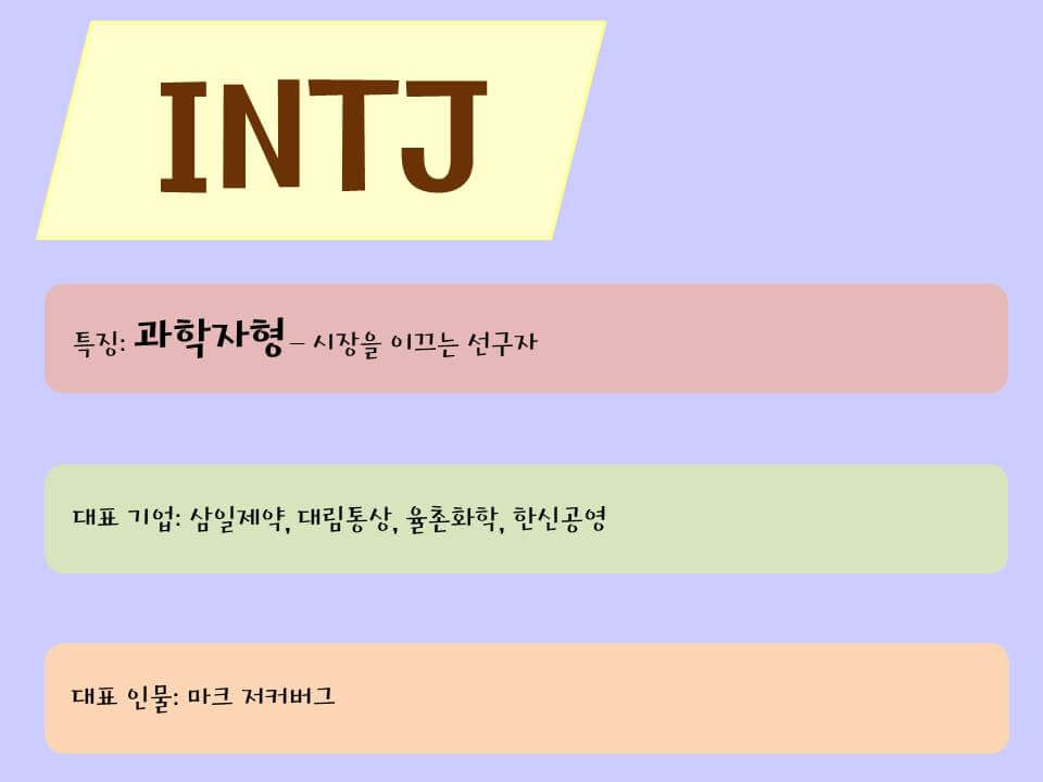 세상을 이끄는 선구자형 intj