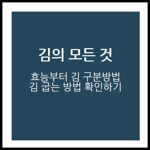 한가인이 좋아하는 곱창김부터 돌김&#44; 재래김까지 정보 확인하기