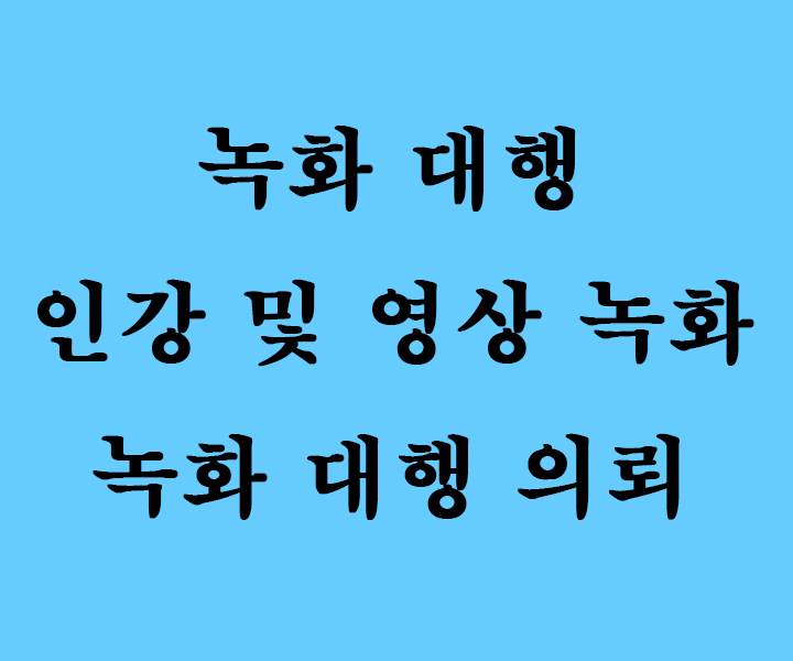  인강 동영상 강의 녹화 대행 합니다