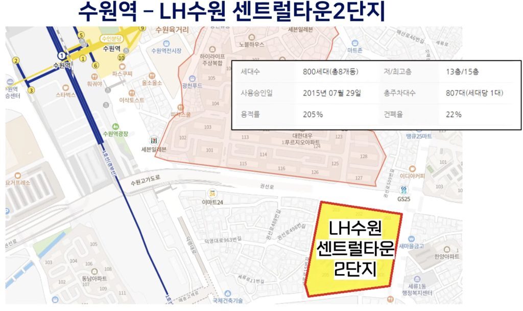 수원역 LH수원 센트럴타운 2단지