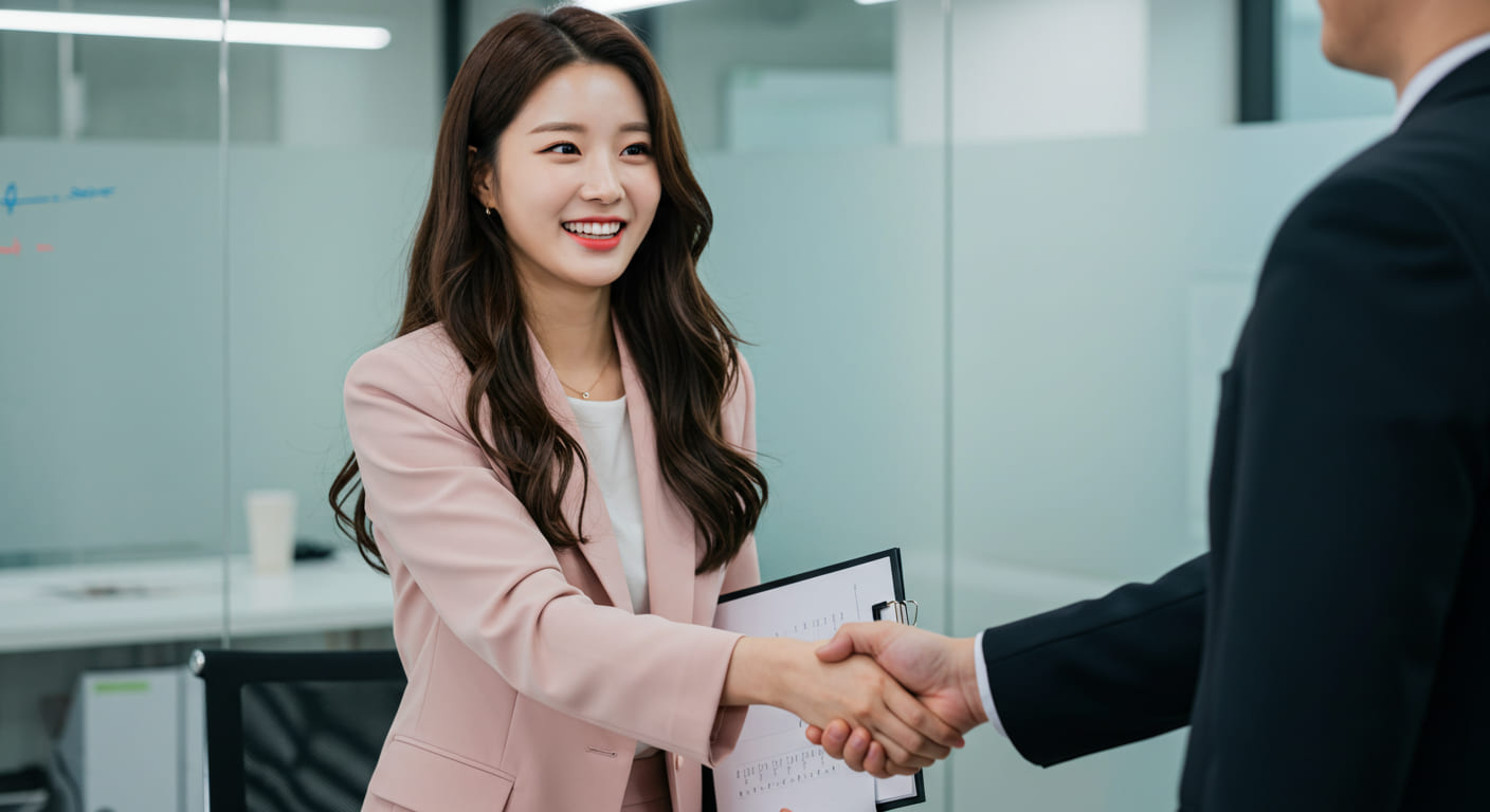 면접수당 신청하고 취직에 성공한 여자