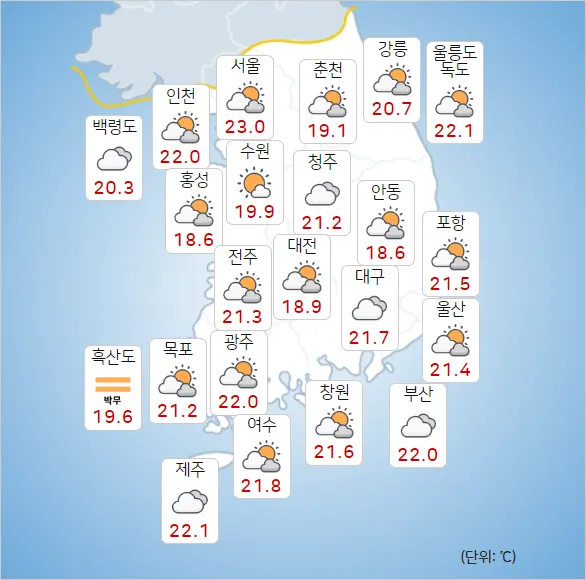 날씨예보-2024년-06월-21일-금요일-06시-기상청-발표