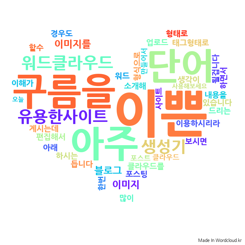  워드 클라우드 생성기  [유용한 사이트]