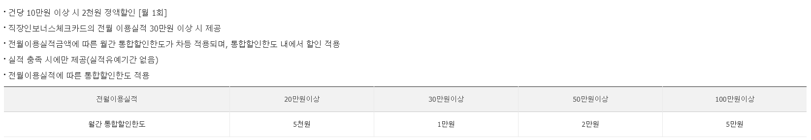 KB 직장인 보너스 체크카드