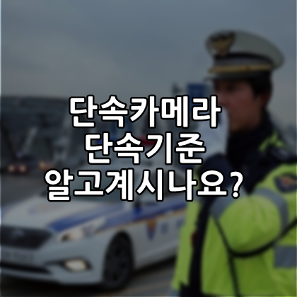  과속카메라 단속기준 알고계시나요?