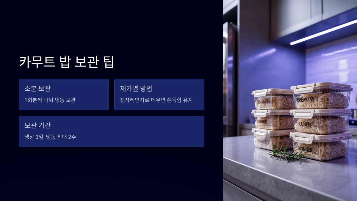 카무트 밥 짓는 법