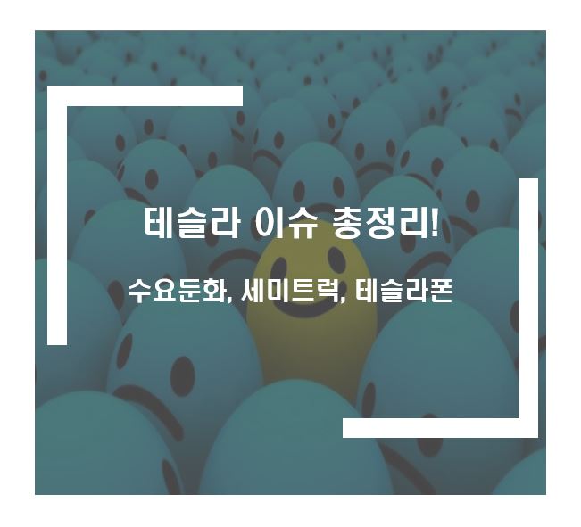 테슬라 이슈(비트코인&#44; 세미트럭&#44; 수요둔화&#44; 테슬라폰)