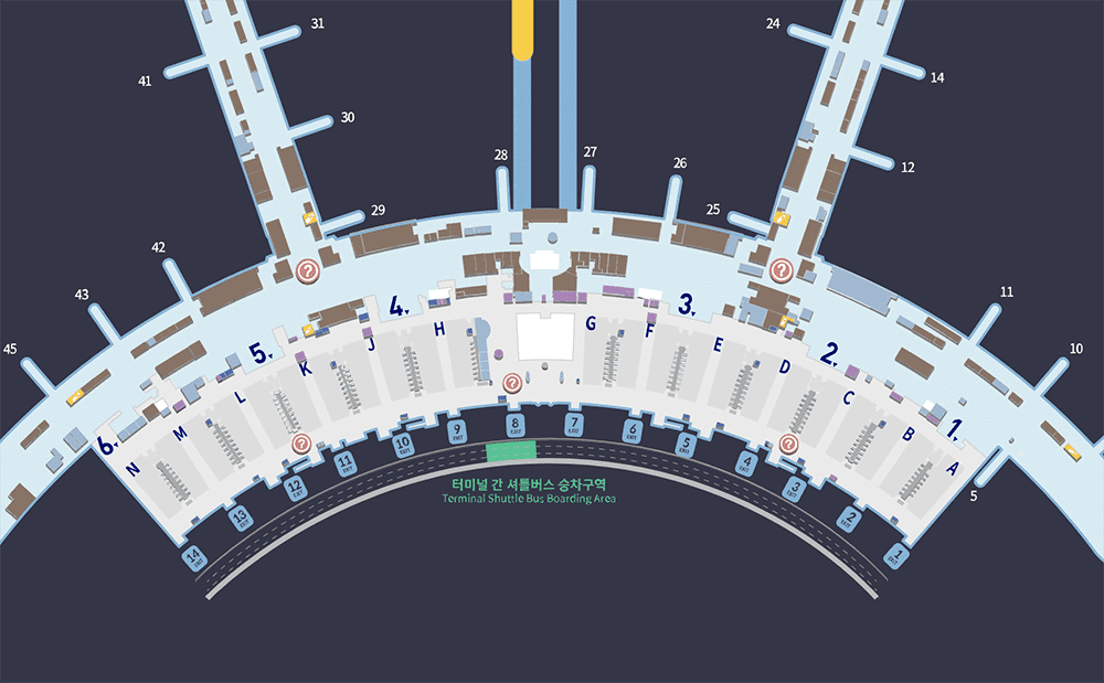 인천공항-제1여객터미널-공항지도