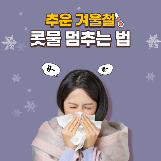 겨울철 콧물 멈추는 법, 이렇게 하면 돼!