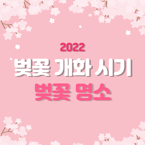  2022 벚꽃 개화시기 벚꽃 명소 추천