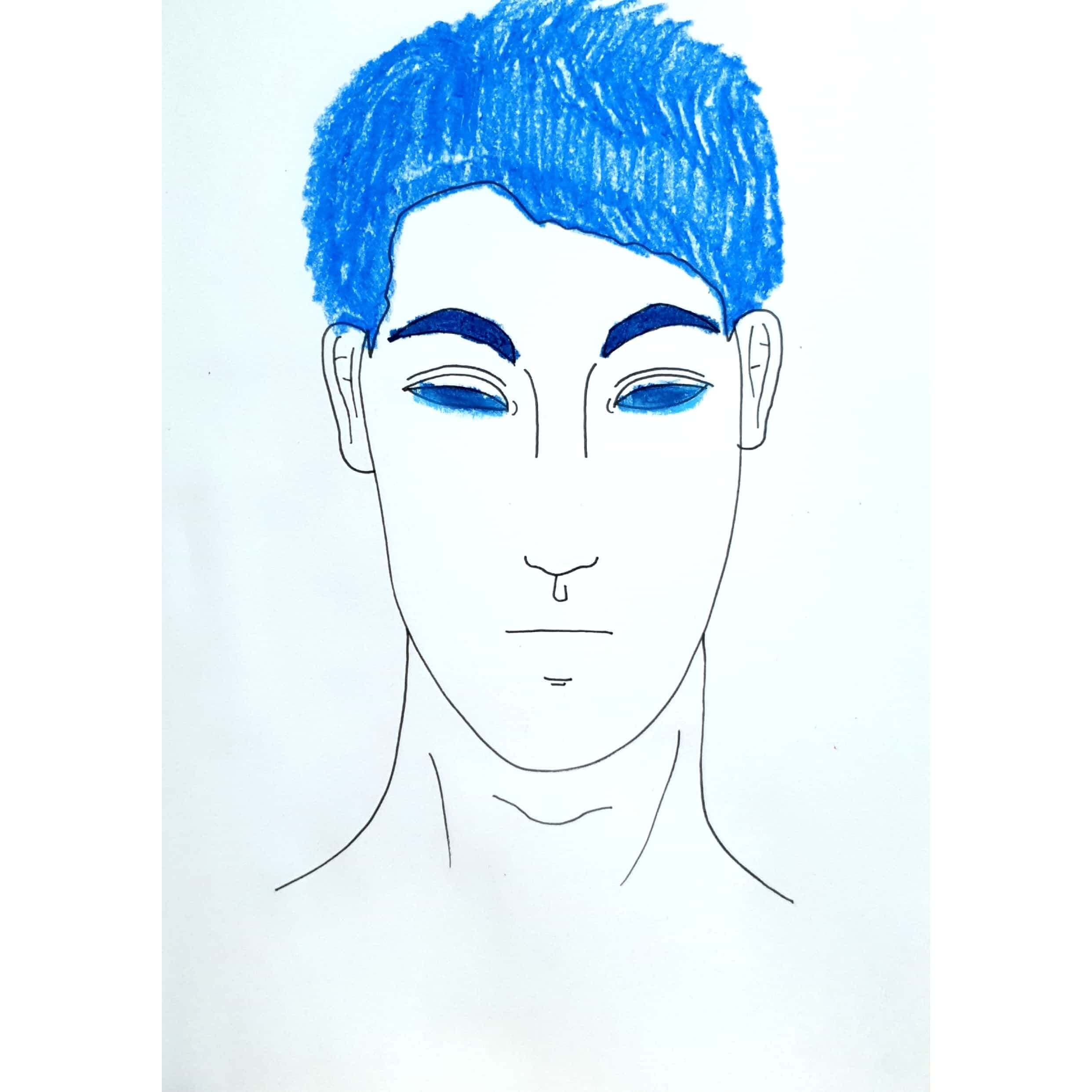  Feeling Blue 우울감을 느끼다 / 일러스트레이션 그림 드로잉 / 인물화 그리기