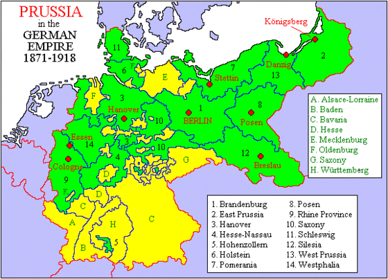 독일제국 행정구역 지도