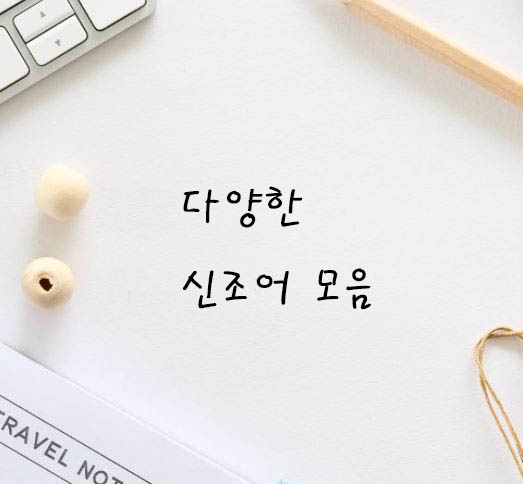  신조어 유행어 모음 60가지