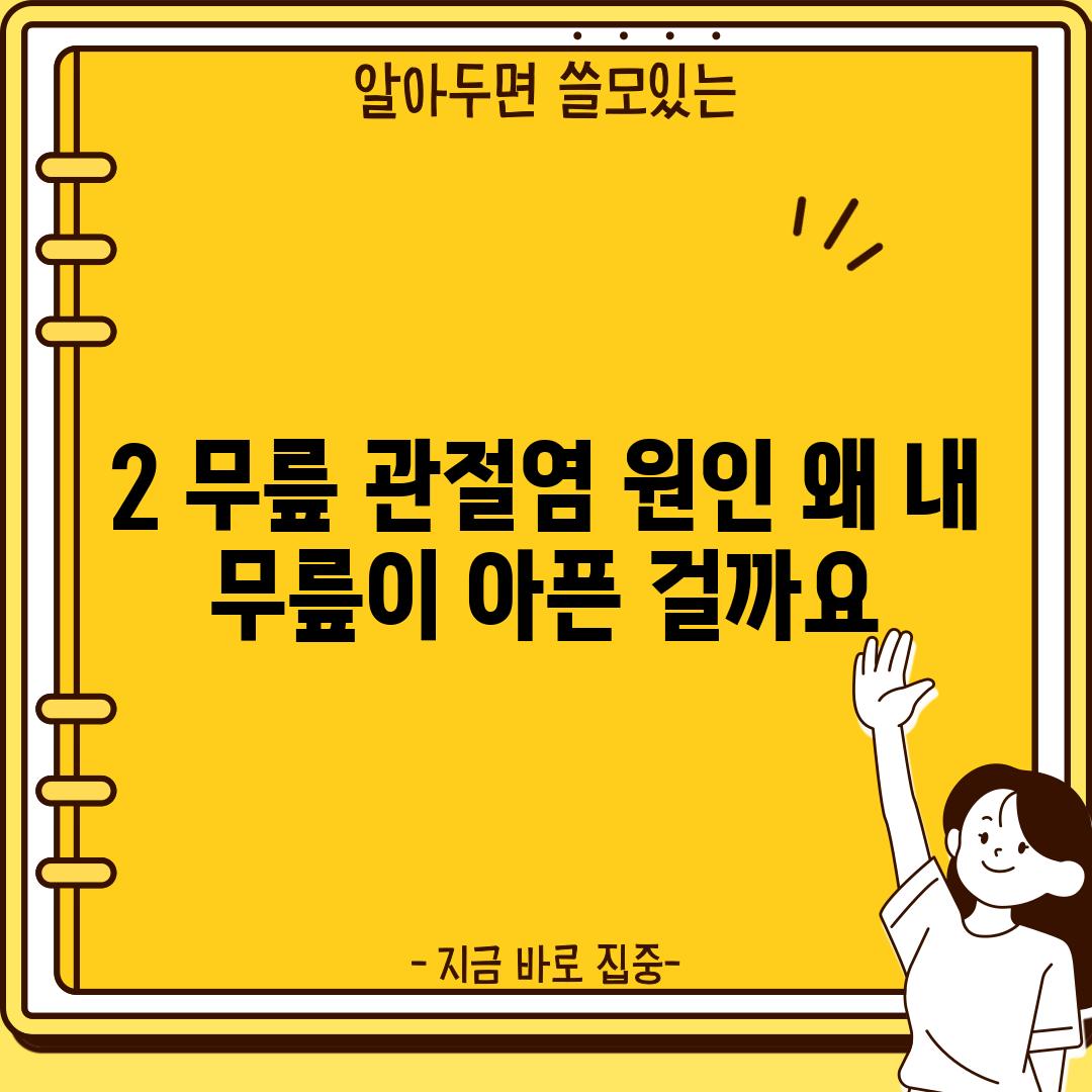 2. 무릎 관절염 원인: 왜 내 무릎이 아픈 걸까요?