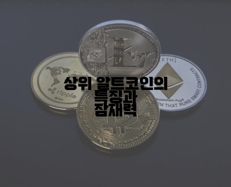 상위 알트코인의 특징과 잠재력