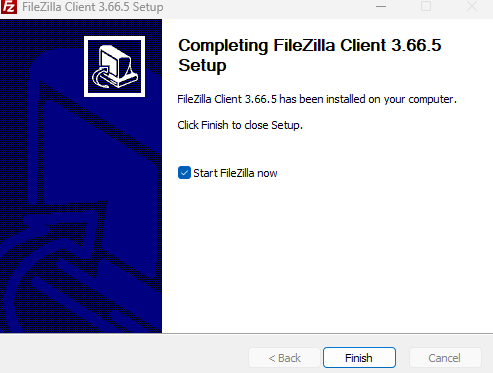 FileZila 설치 완료