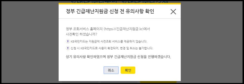 국민은행 국민카드 긴급 재난지원금 신청방법 혜택 국가 정부