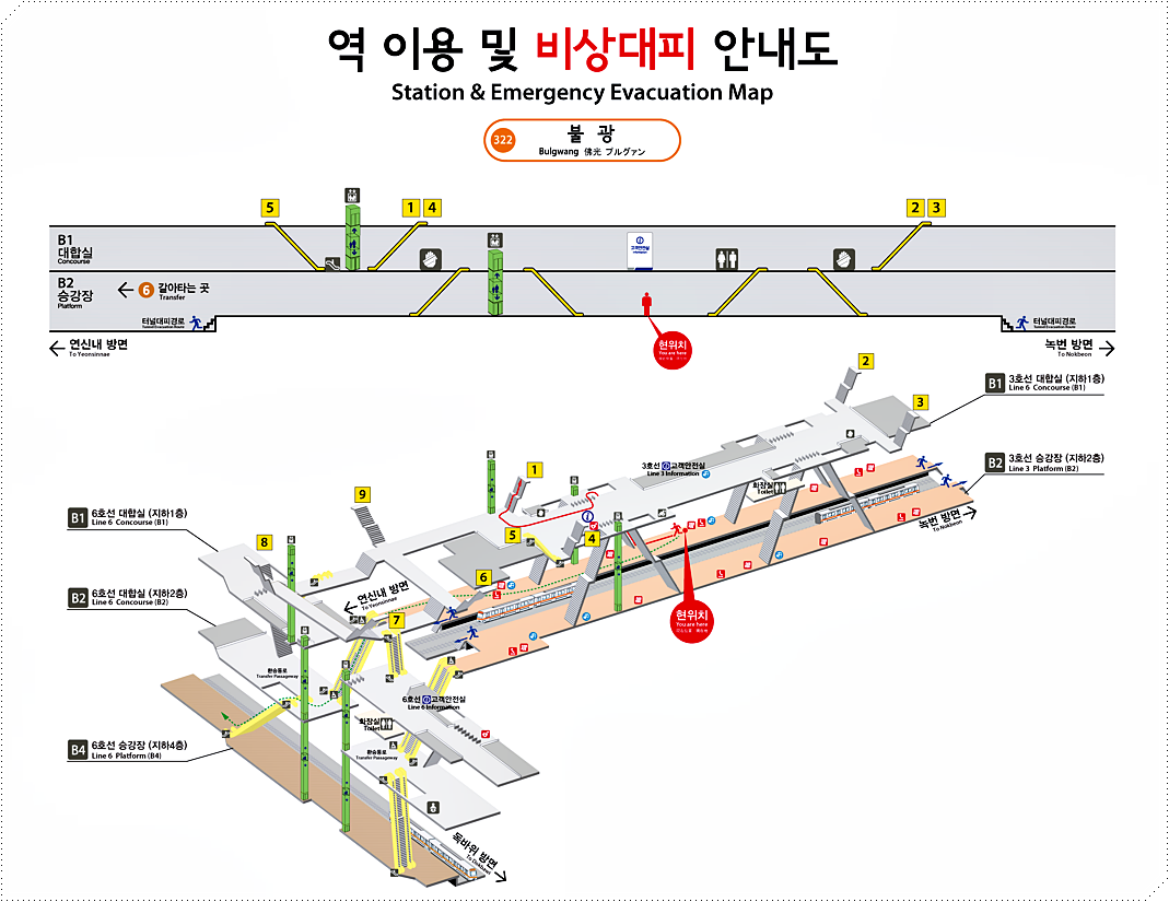 비상대피 안내도 불광역