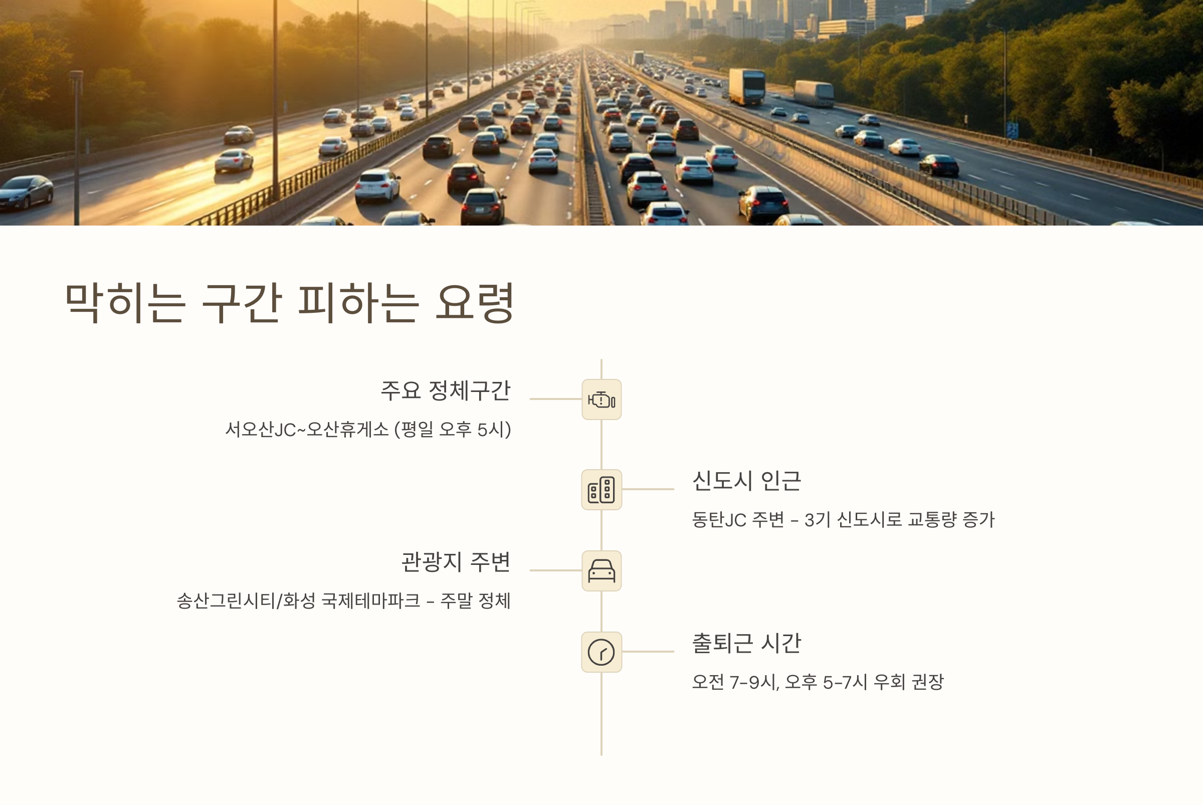 막히는 구간 피하는 요령