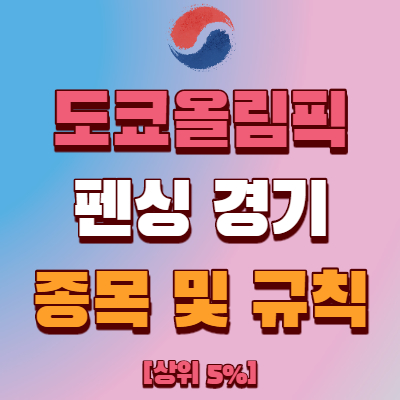  펜싱 종목 구분 및 규칙(도쿄올림픽)