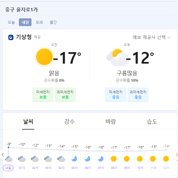 오늘의 날씨