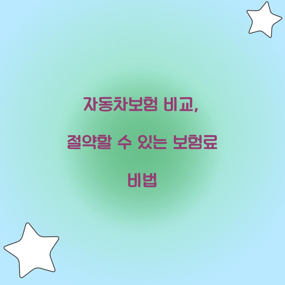 자동차보험 비교